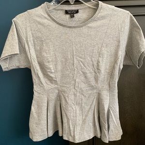 Topshop gray peplum style shirt
